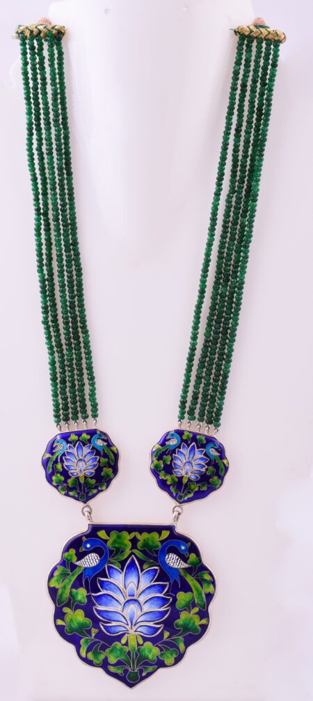 Silver Meenakari Necklace (SMS001)